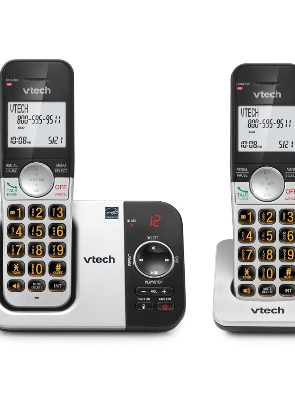 VG232-2 Cordless Phone 2 Handsets with Answering Machine - with Large Display